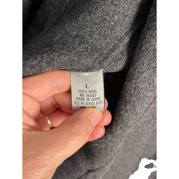 Cambridge Dry Goods 100% Wool Dark Grey Button-up Size Large Jacket/Sweater - Picture 9 of 10